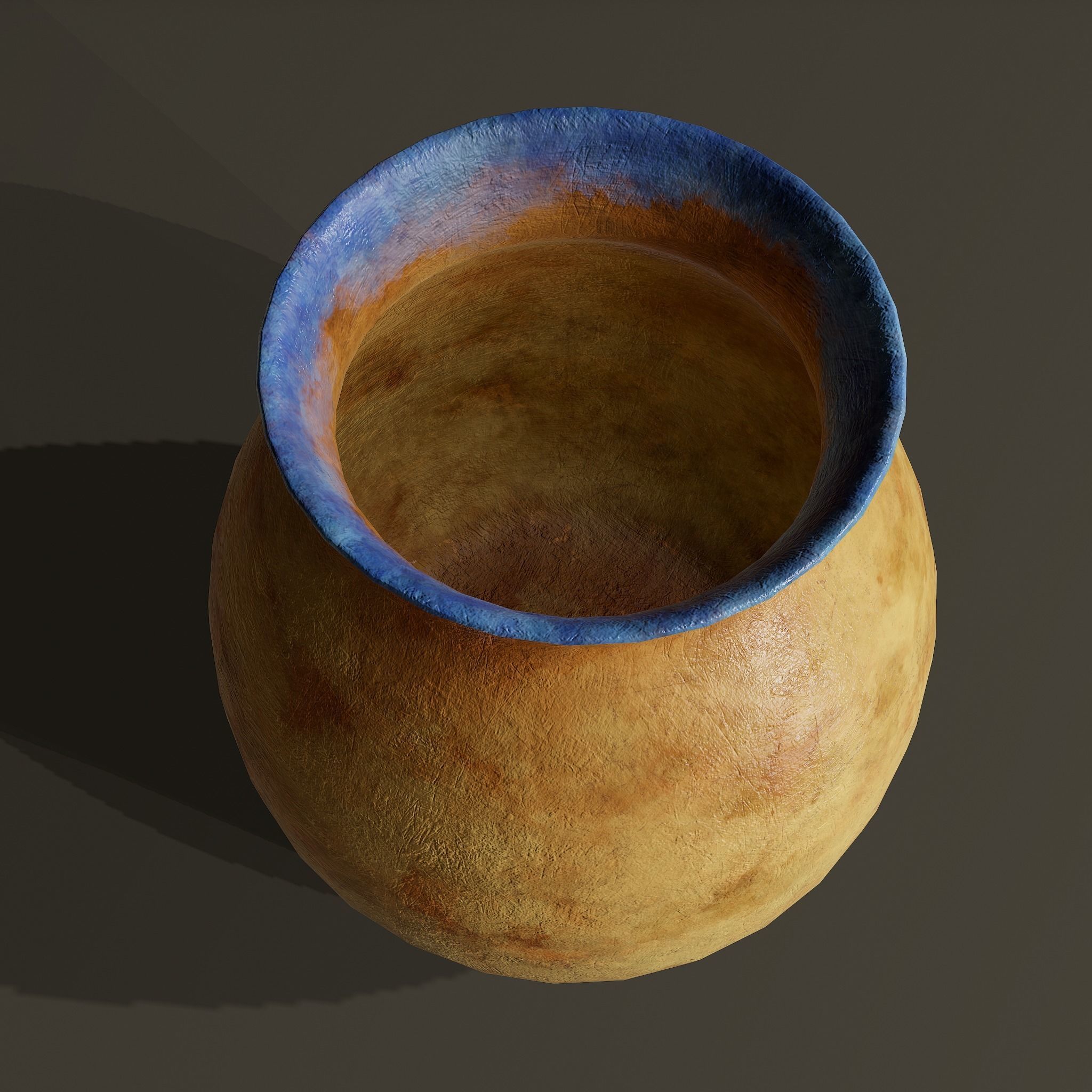 Ancient Terracotta Jar Low-poly 3D model_12
