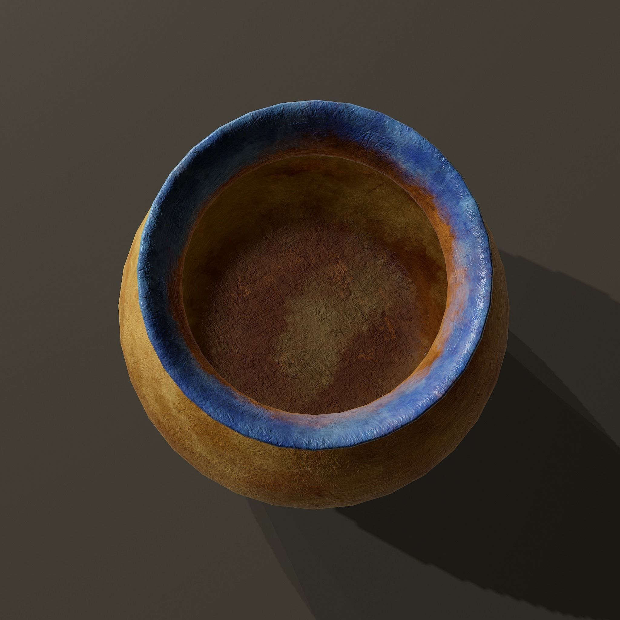 Ancient Terracotta Jar Low-poly 3D model_9