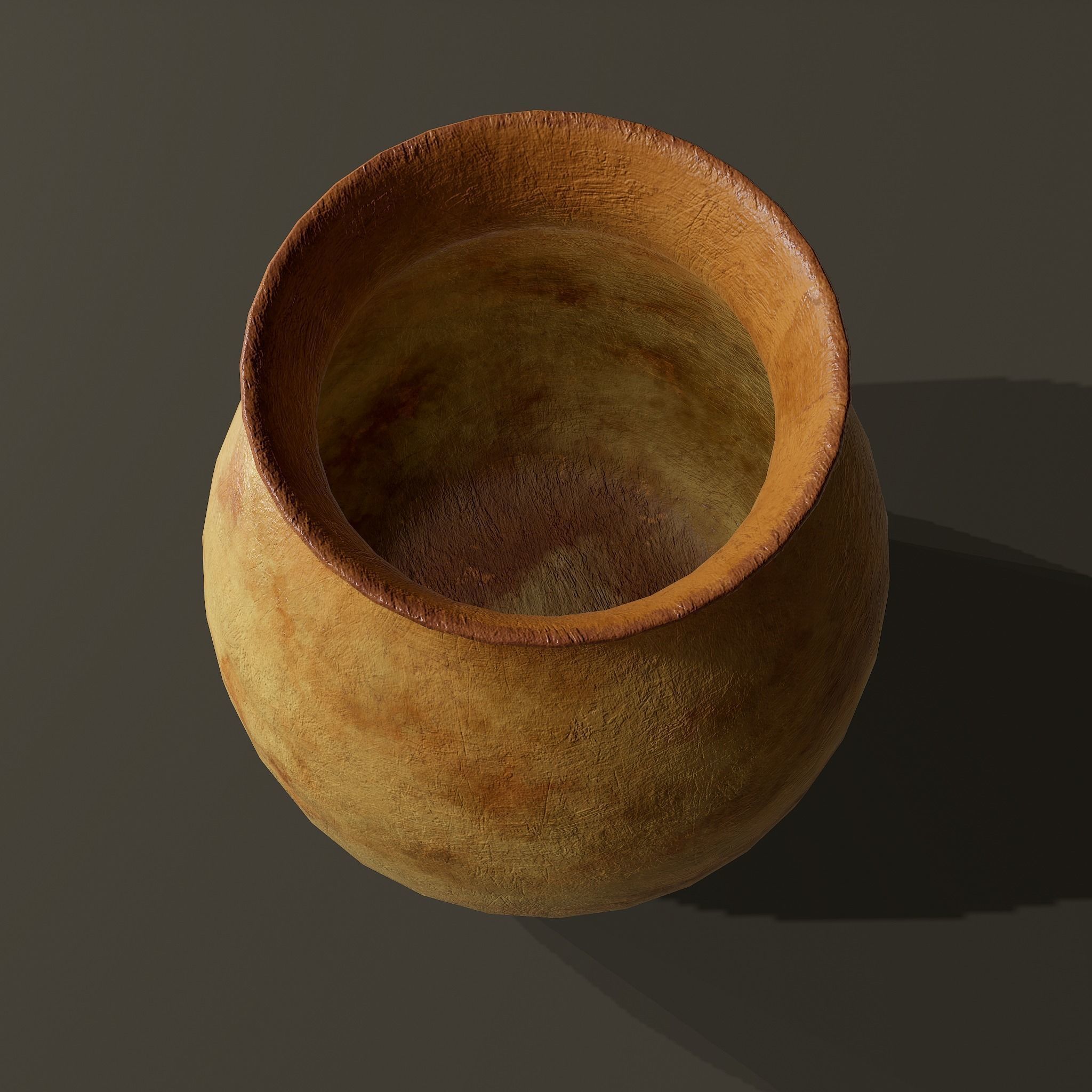 Ancient Terracotta Jar Low-poly 3D model_17