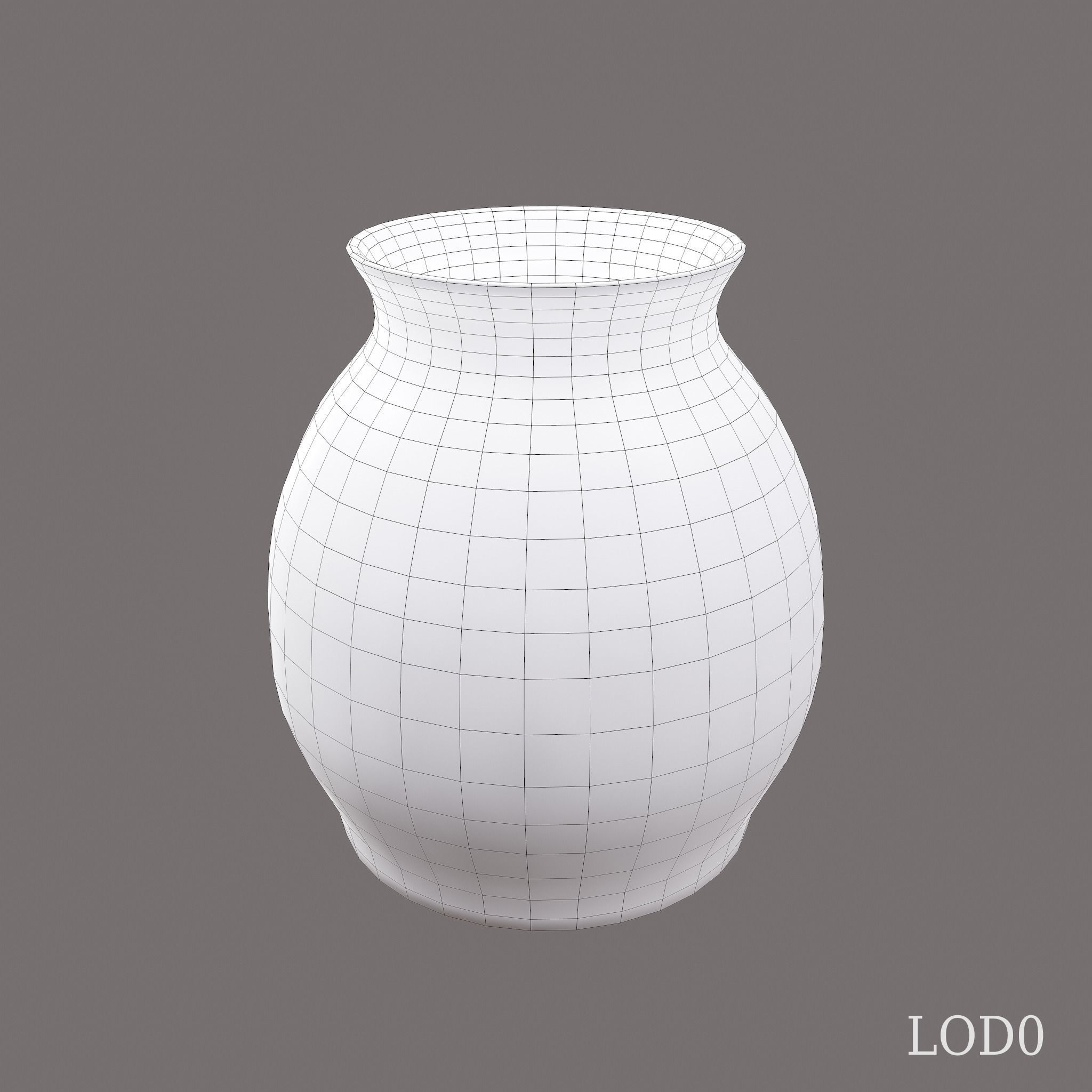 Ancient Terracotta Jar Low-poly 3D model_20