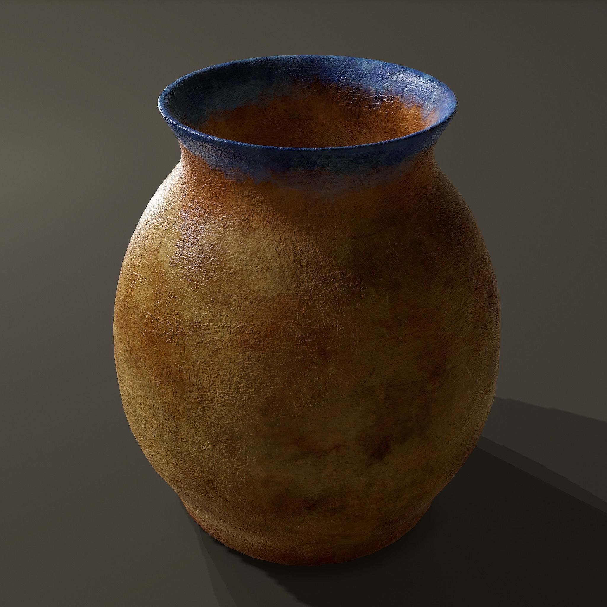 Ancient Terracotta Jar Low-poly 3D model_6