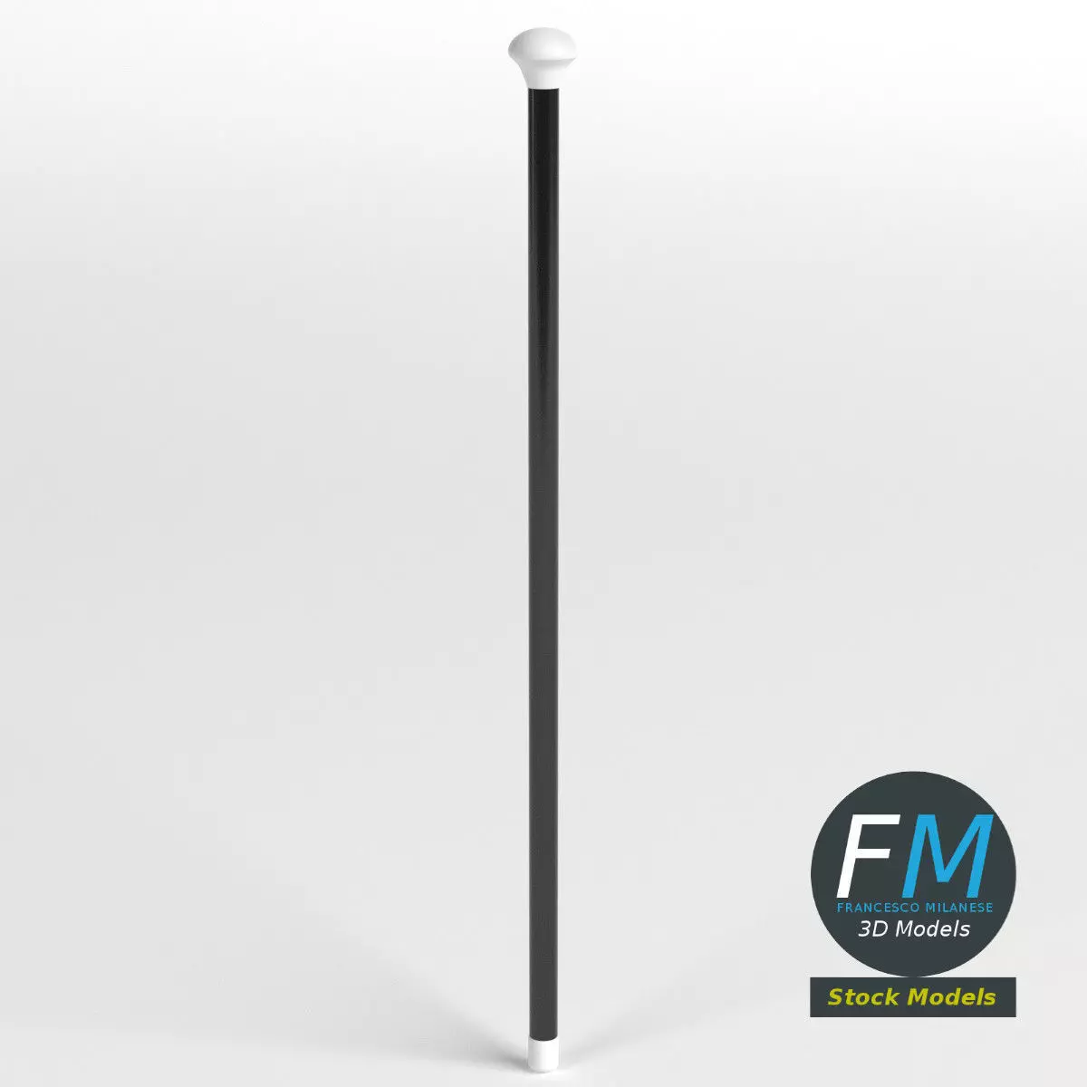 Cabaret dance cane stick 3D model_0