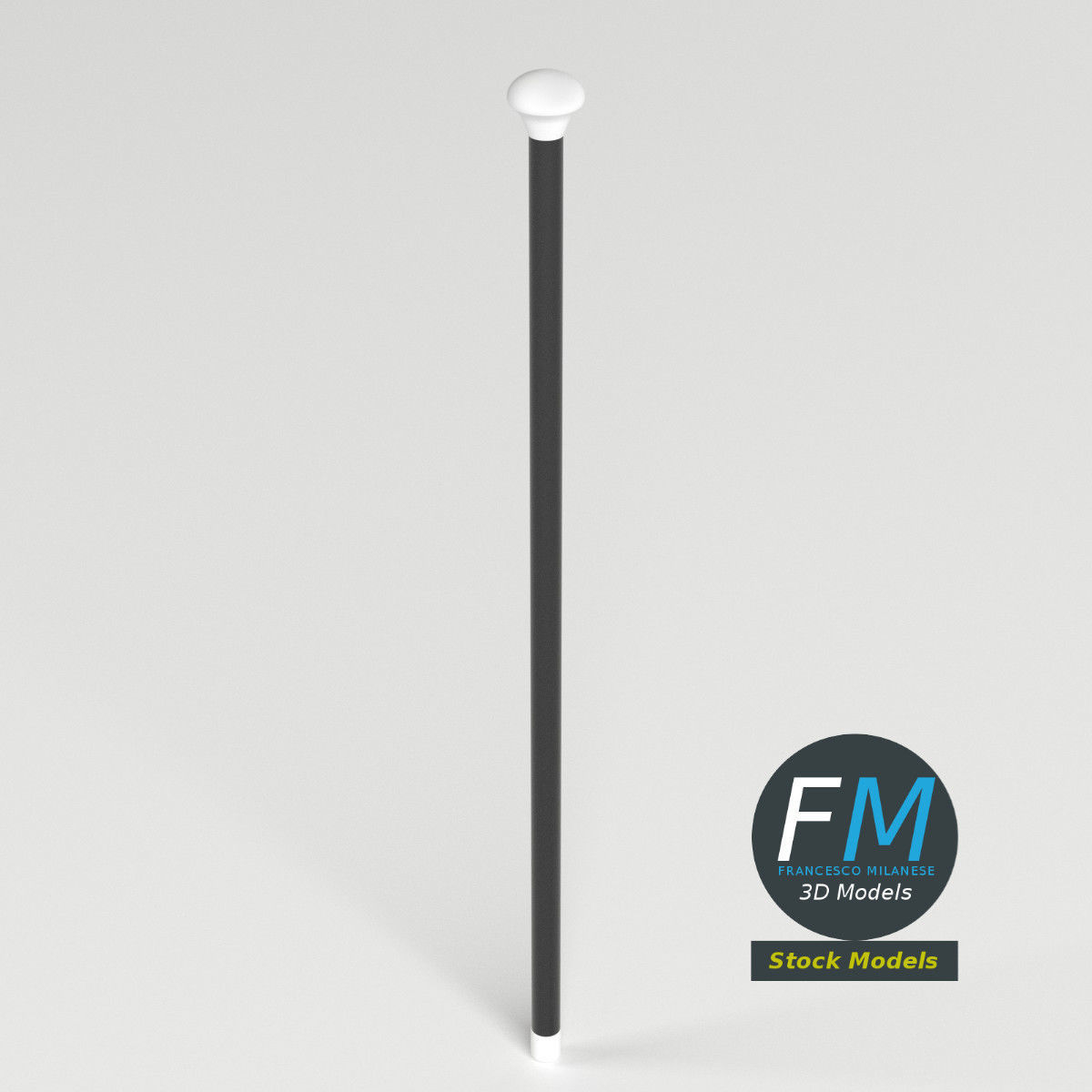 Cabaret dance cane stick 3D model_2