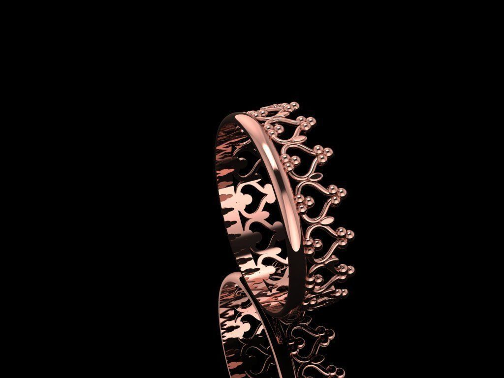 Crown Ring 02 3D print model_2