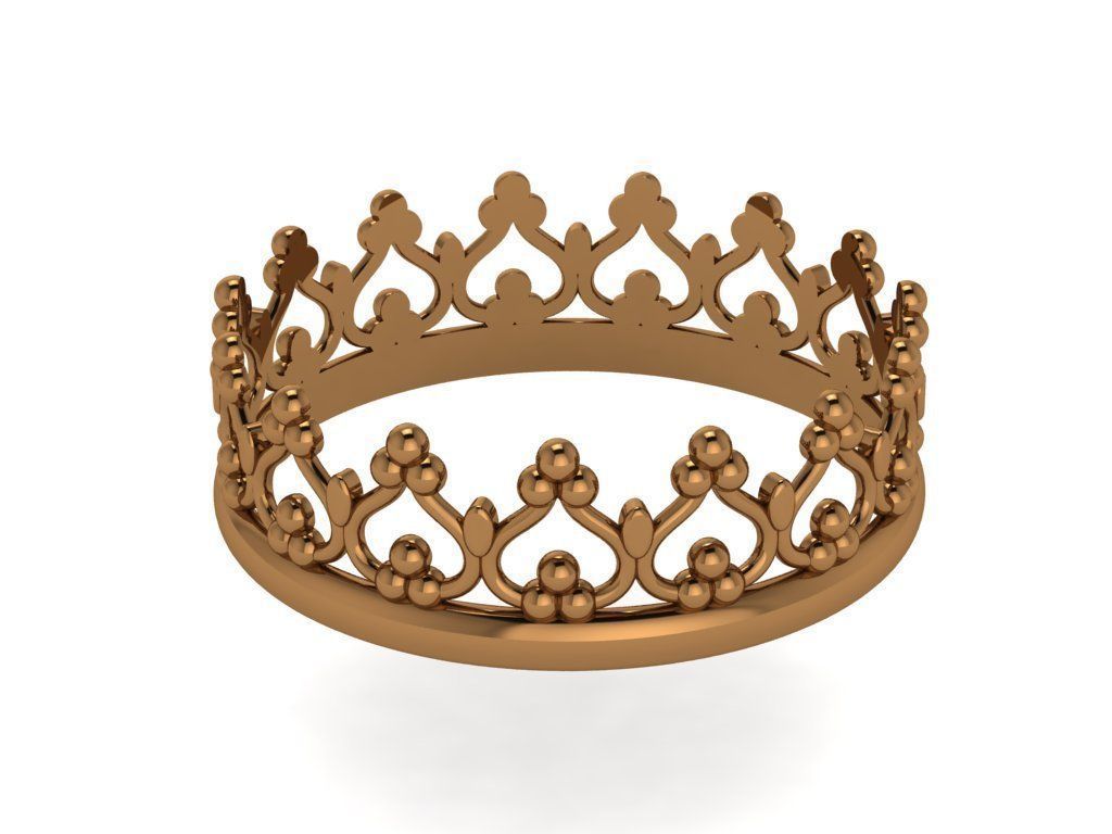 Crown Ring 02 3D print model_5