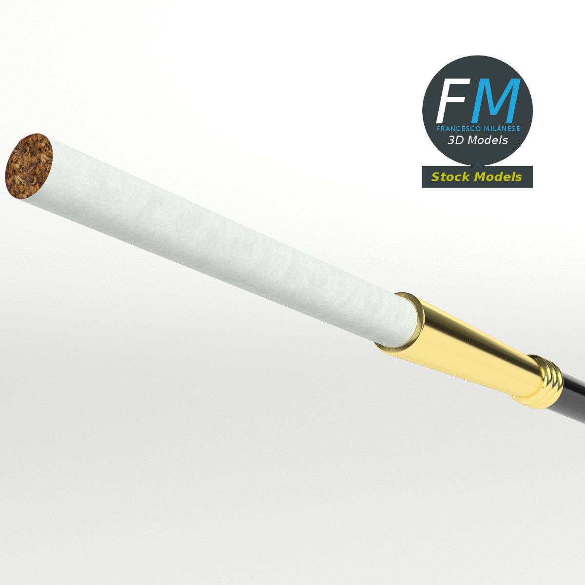 Cigarette holder 3D model_4