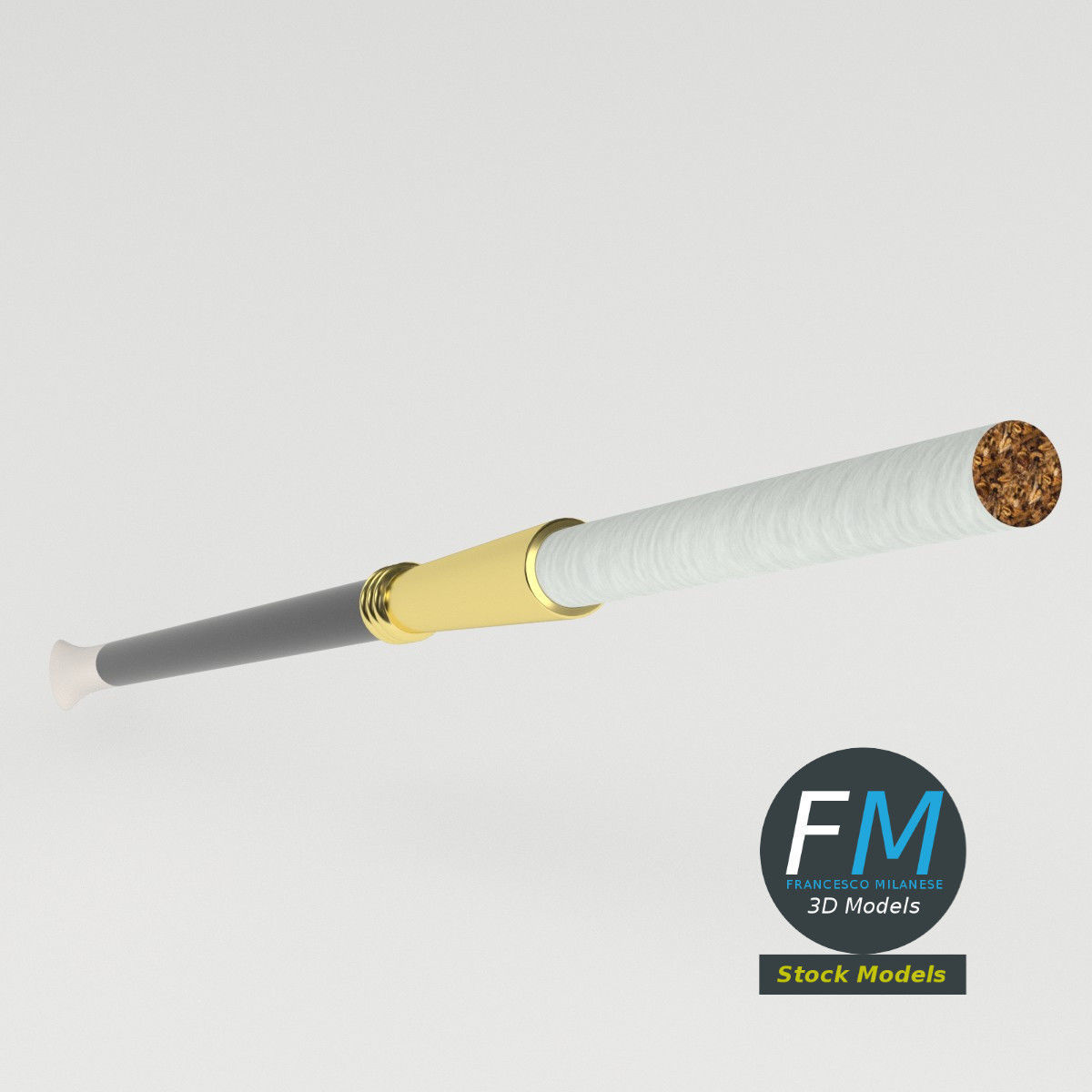 Cigarette holder 3D model_2