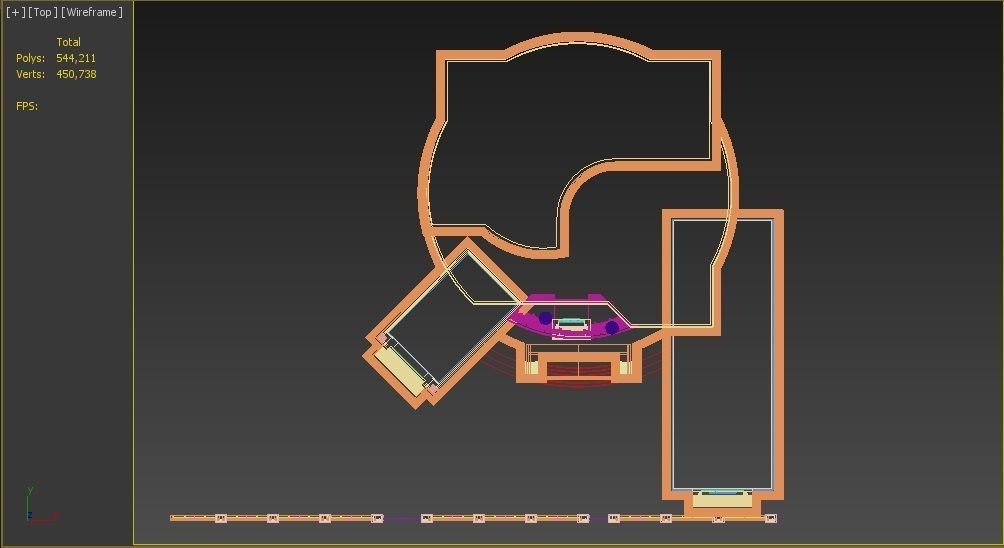 Villa house in desert 3D model_5