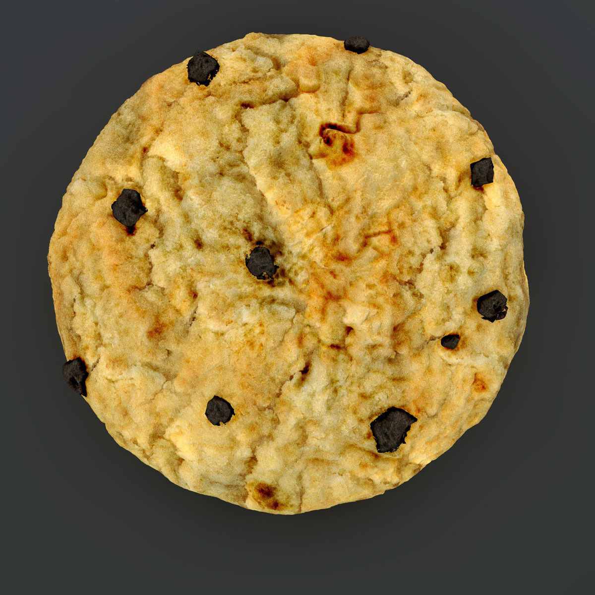 Realistic Cookie chocolate chip 3D model_2