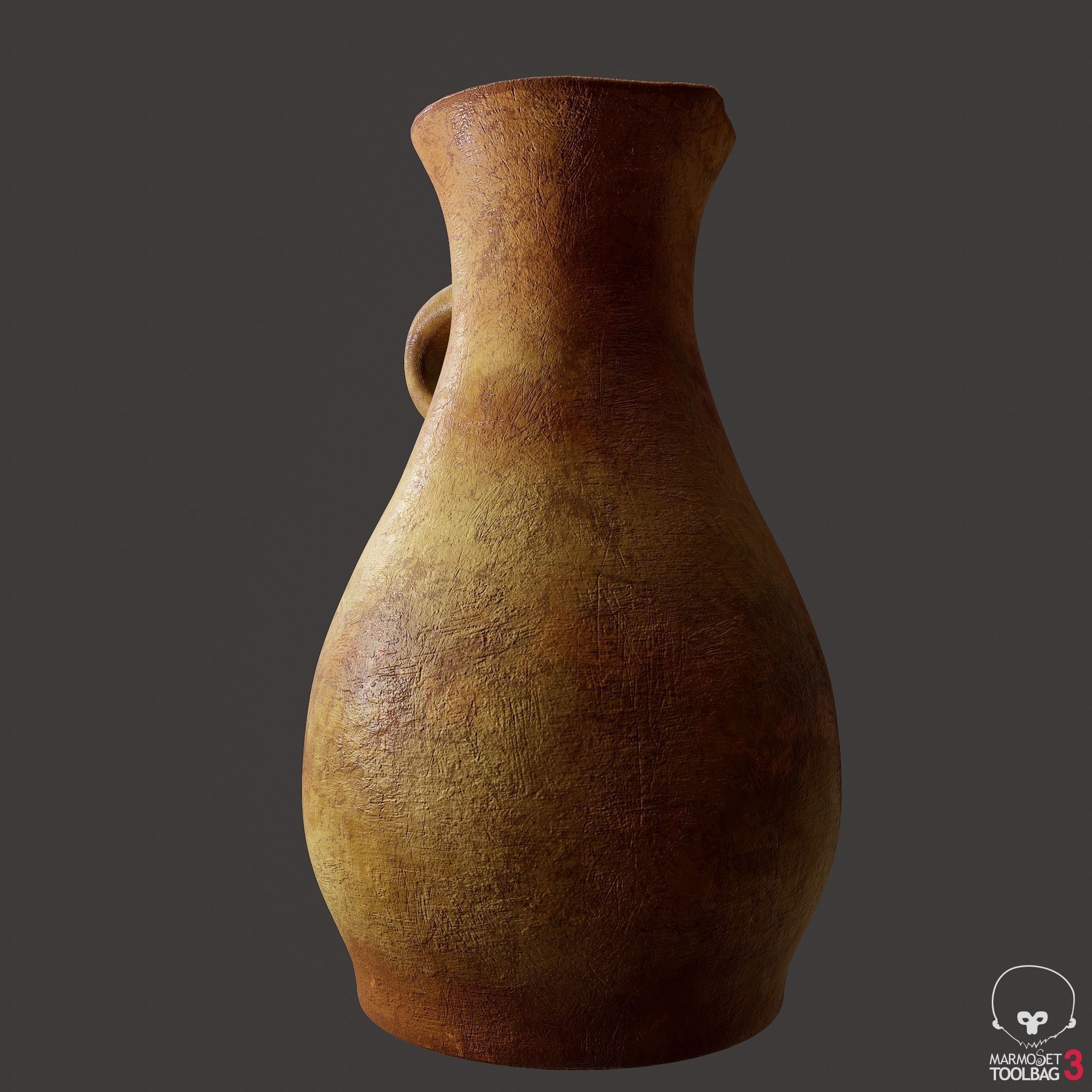 Ancient Terracotta Pottery Set 3D Model Collection_22