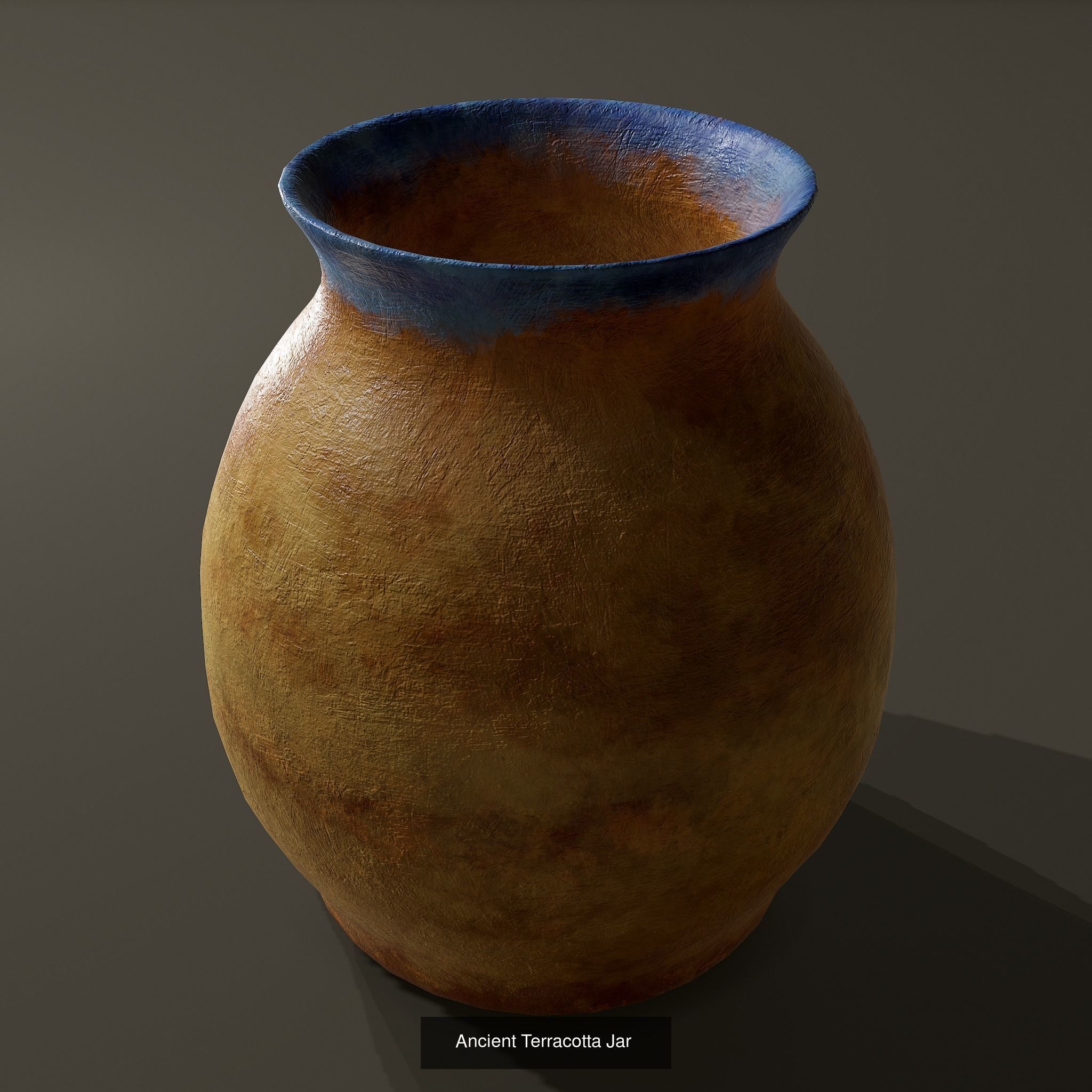 Ancient Terracotta Pottery Set 3D Model Collection_14