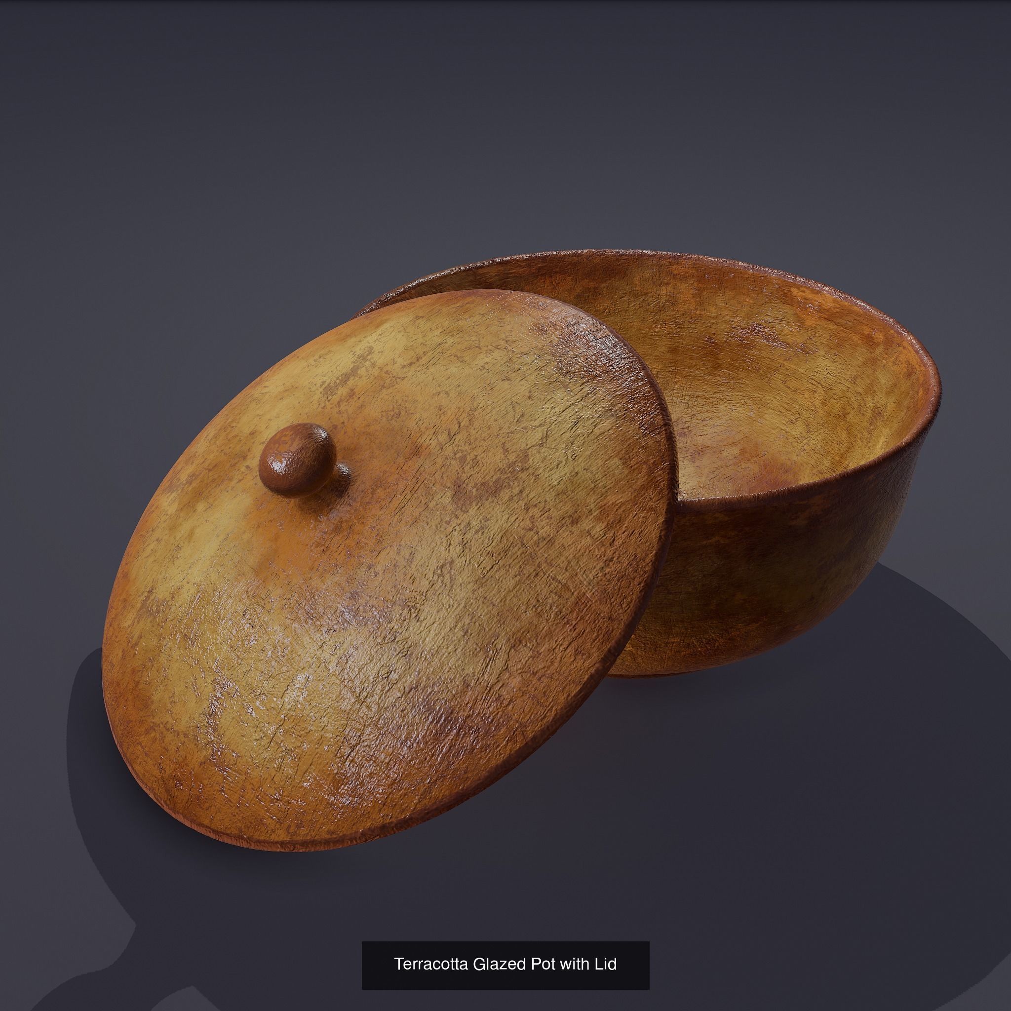 Ancient Terracotta Pottery Set 3D Model Collection_13