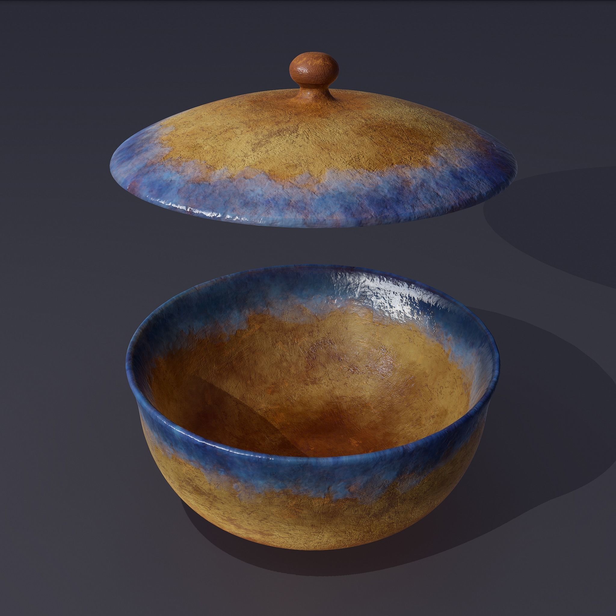 Ancient Terracotta Pottery Set 3D Model Collection_23