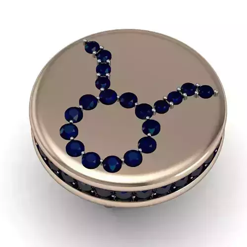 Taurus cufflinks 3d model 002