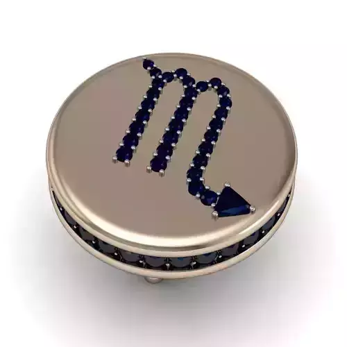 Scorpio cufflink 3d model 002
