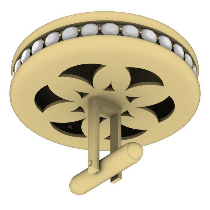 Pisces cufflinks 3d model 002 3D print model_23