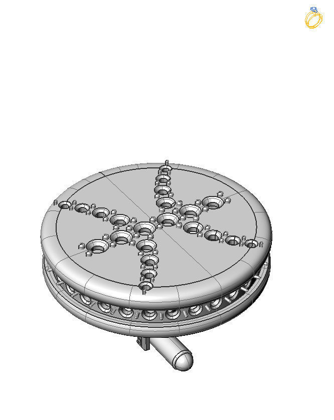 Pisces cufflinks 3d model 002 3D print model_2