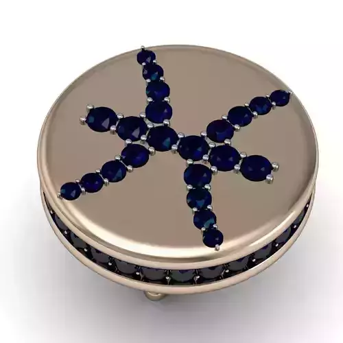 Pisces cufflinks 3d model 002