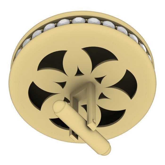 Pisces cufflinks 3d model 002 3D print model_22