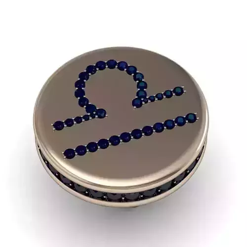 Libra cufflinks 3d model 002