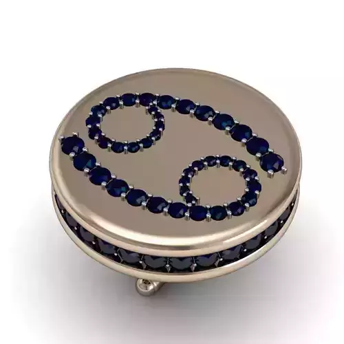 Cancer cufflinks 3d model 002