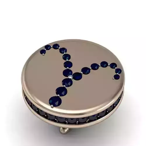 Aries cufflinks 3d model 002