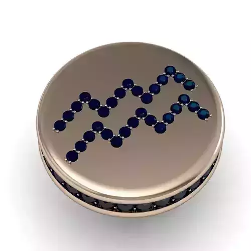 Aquarius cufflinks 3d model 002