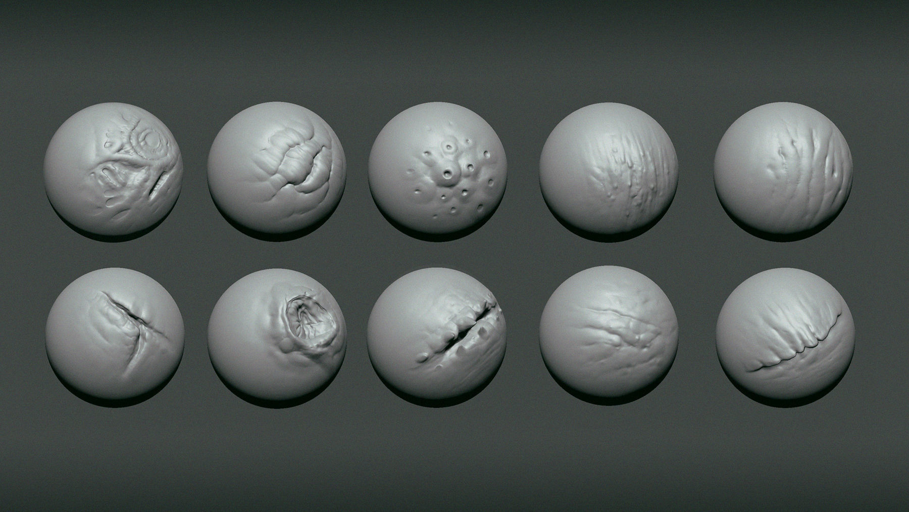 20 Creature VDM Brush and Highpoly Model Texture_2