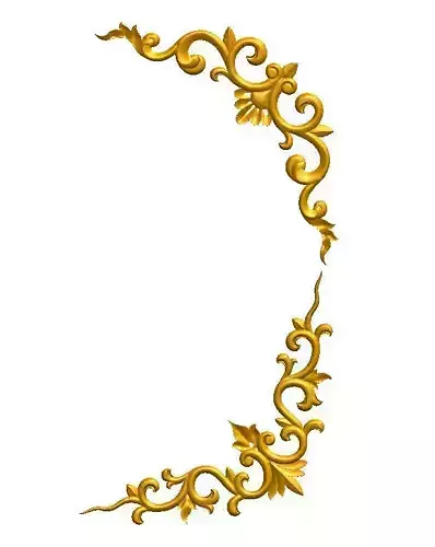 Classic 3D pattern pattern of gold interior to gate door wall Texture