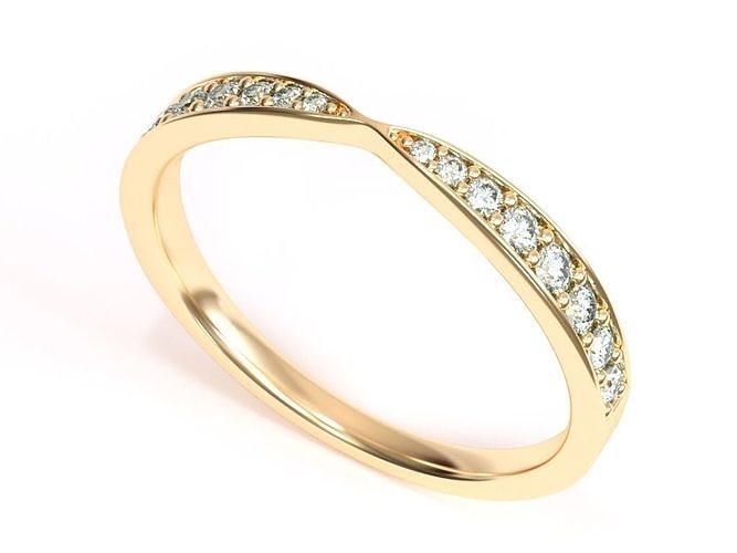 Tiffany Harmony Bead-set Diamond Ring 3D print model