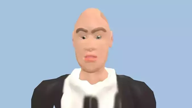 Mr Milton Low-poly 3D model