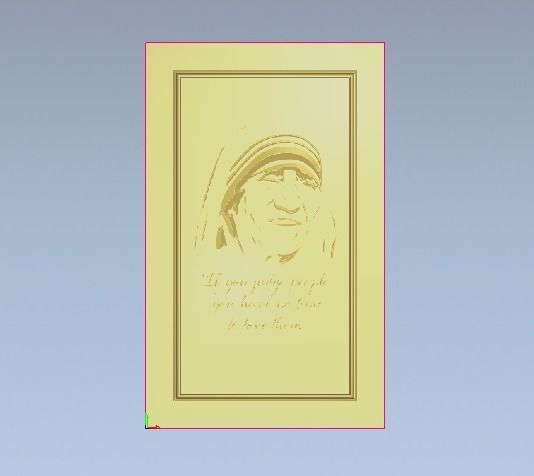 motherteresa door 3D print model_2