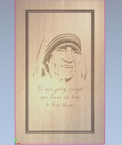 motherteresa door 3D print model_6