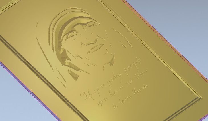 motherteresa door 3D print model_1