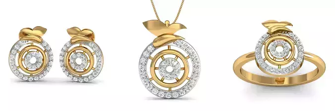 Chakra Fashion Earring - Pendant - Ring Set 