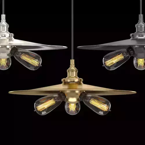 FACTORY FILAMENT METAL TRIPLE PENDANT