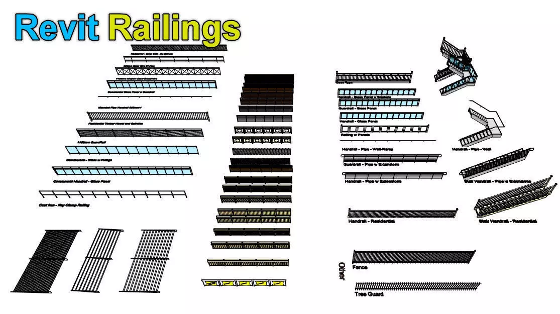 Revit Railings Free 3D model