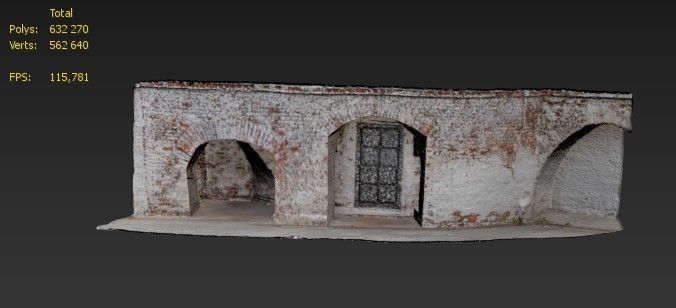 Wall with arch 1 3D model_1