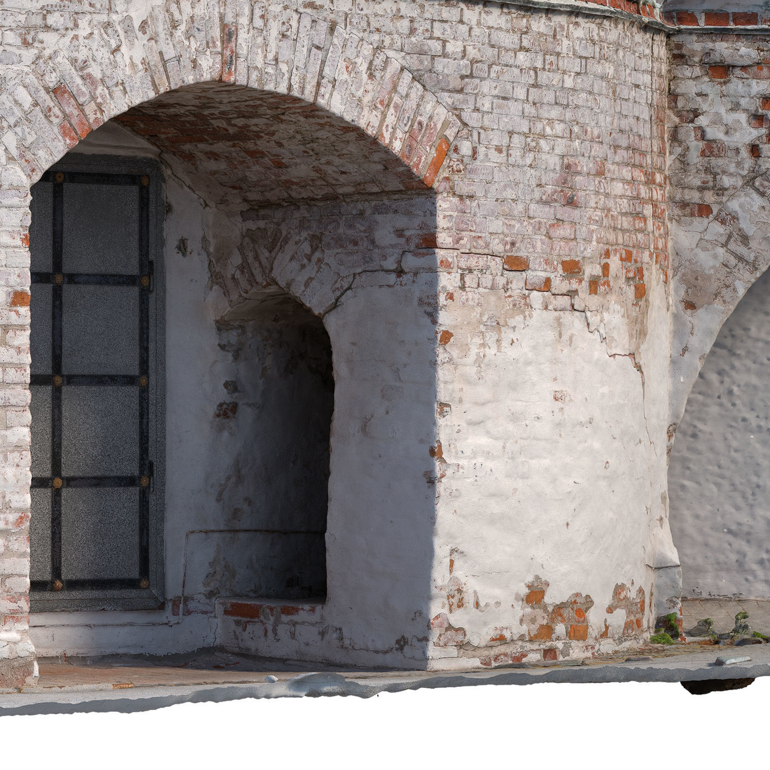 Wall with arch 1 3D model_5