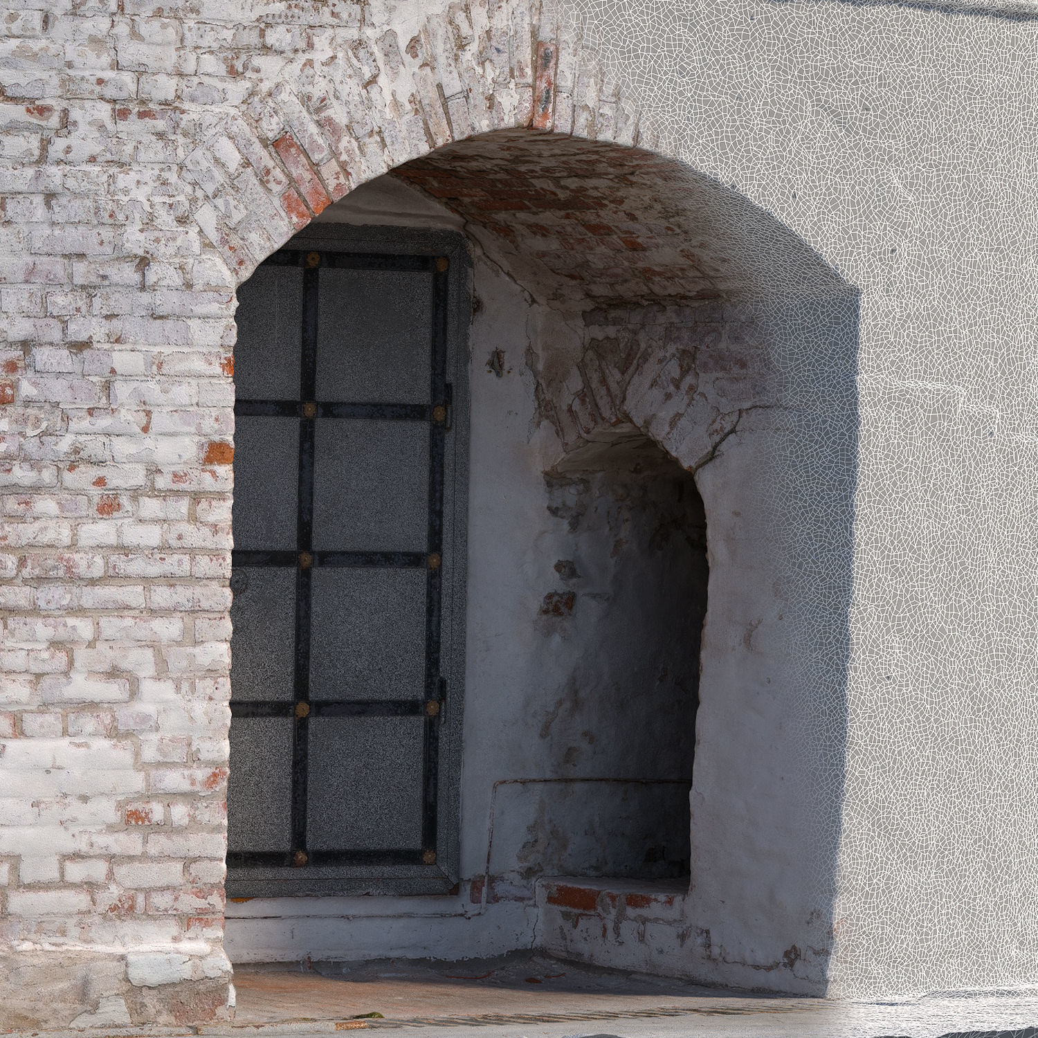 Wall with arch 1 3D model_2