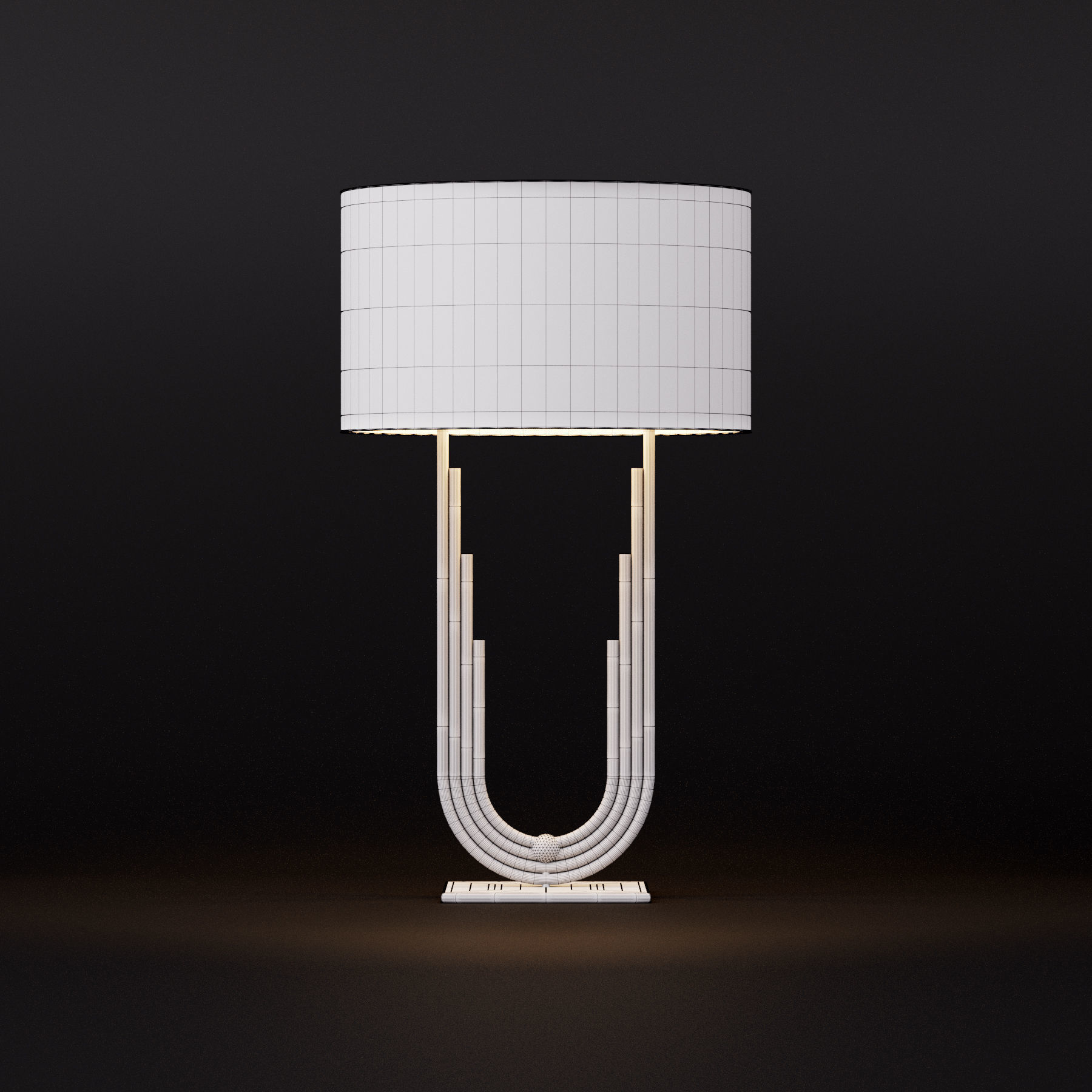 Lamp art deco 3D model_2