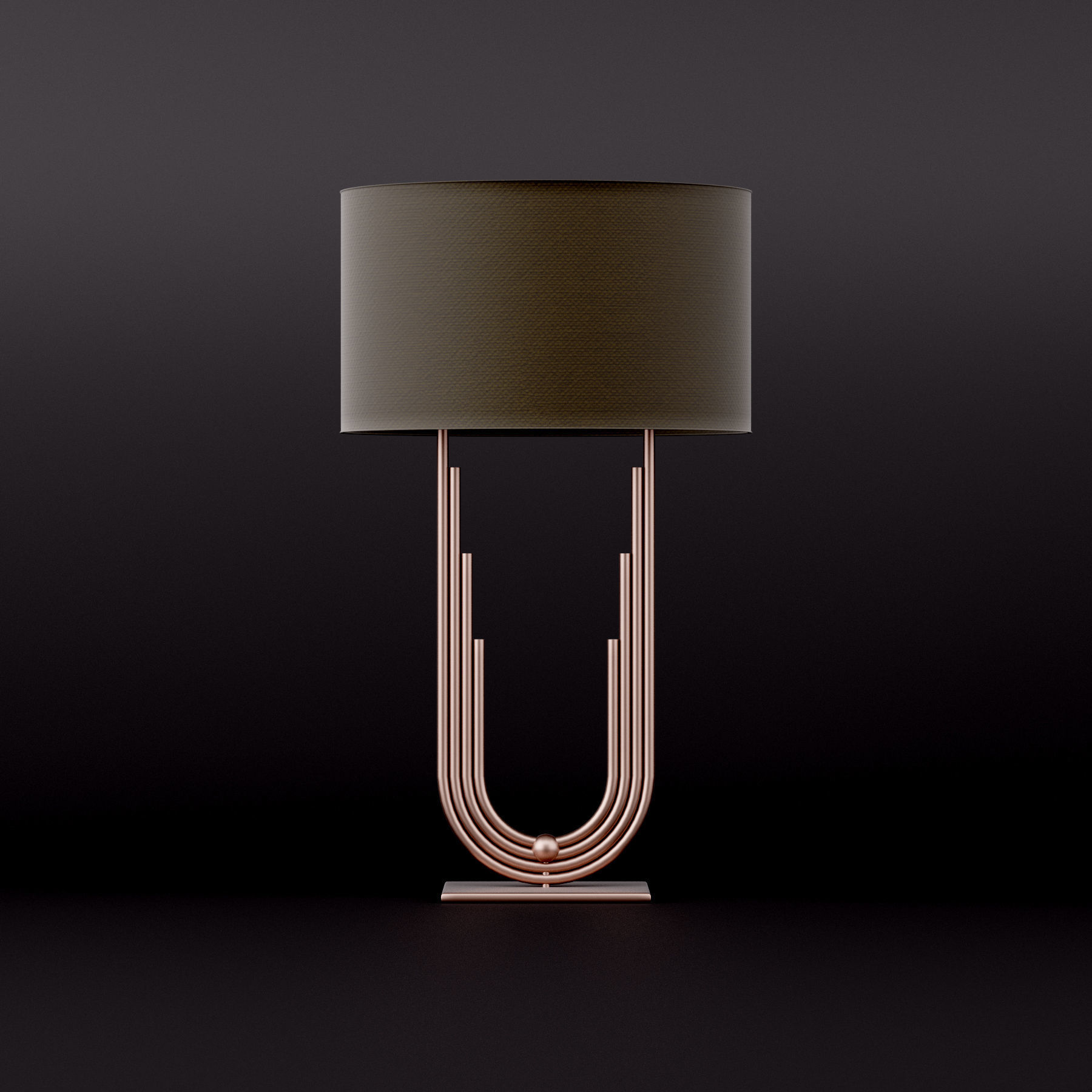 Lamp art deco 3D model_3