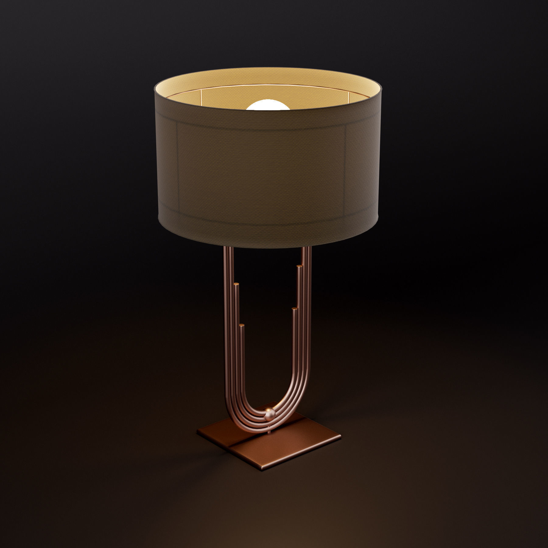 Lamp art deco 3D model_4