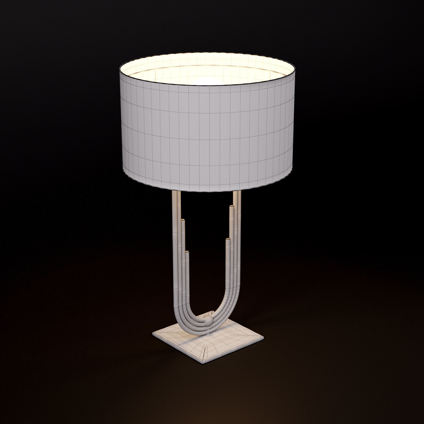 Lamp art deco 3D model_6