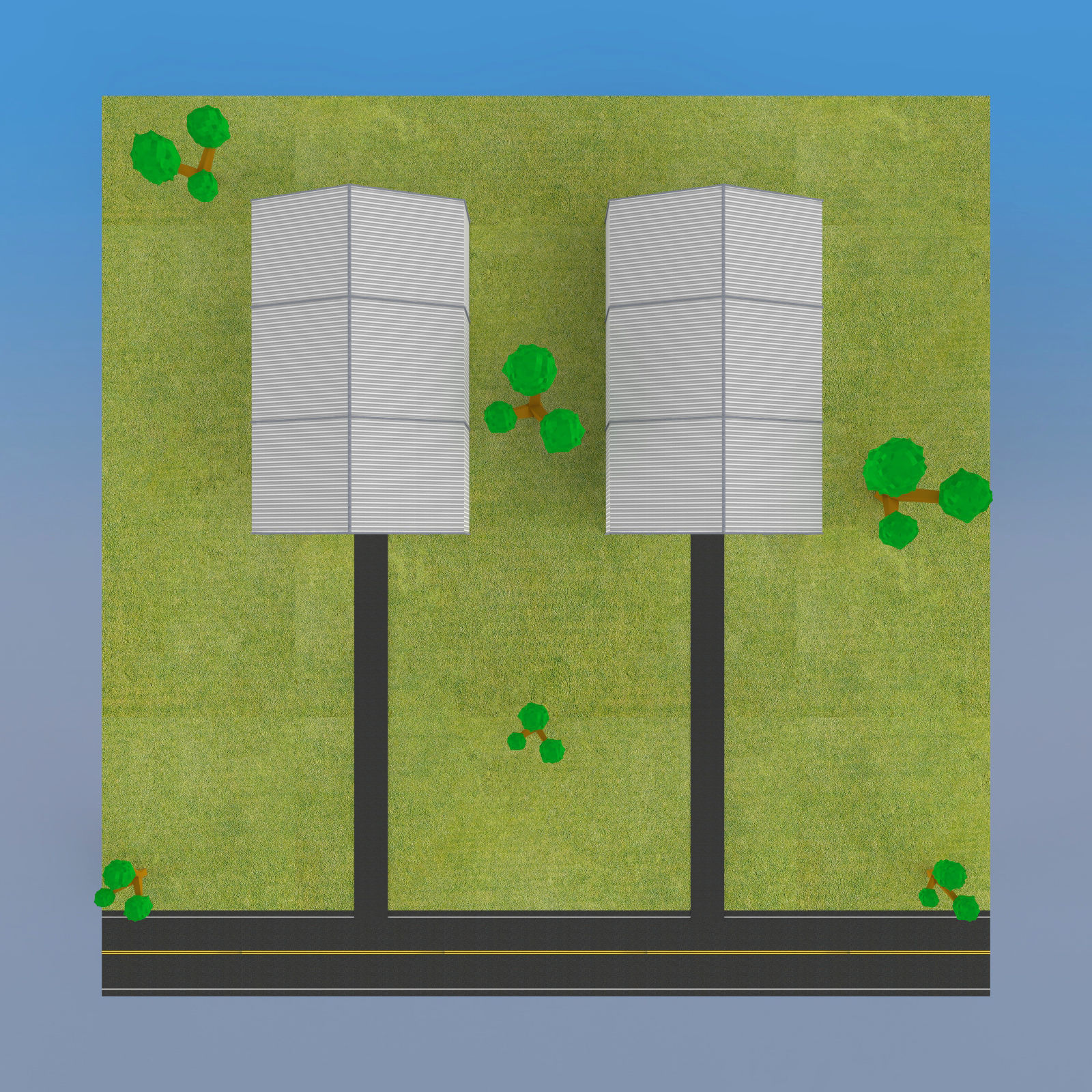 German Hangar 3D model_7