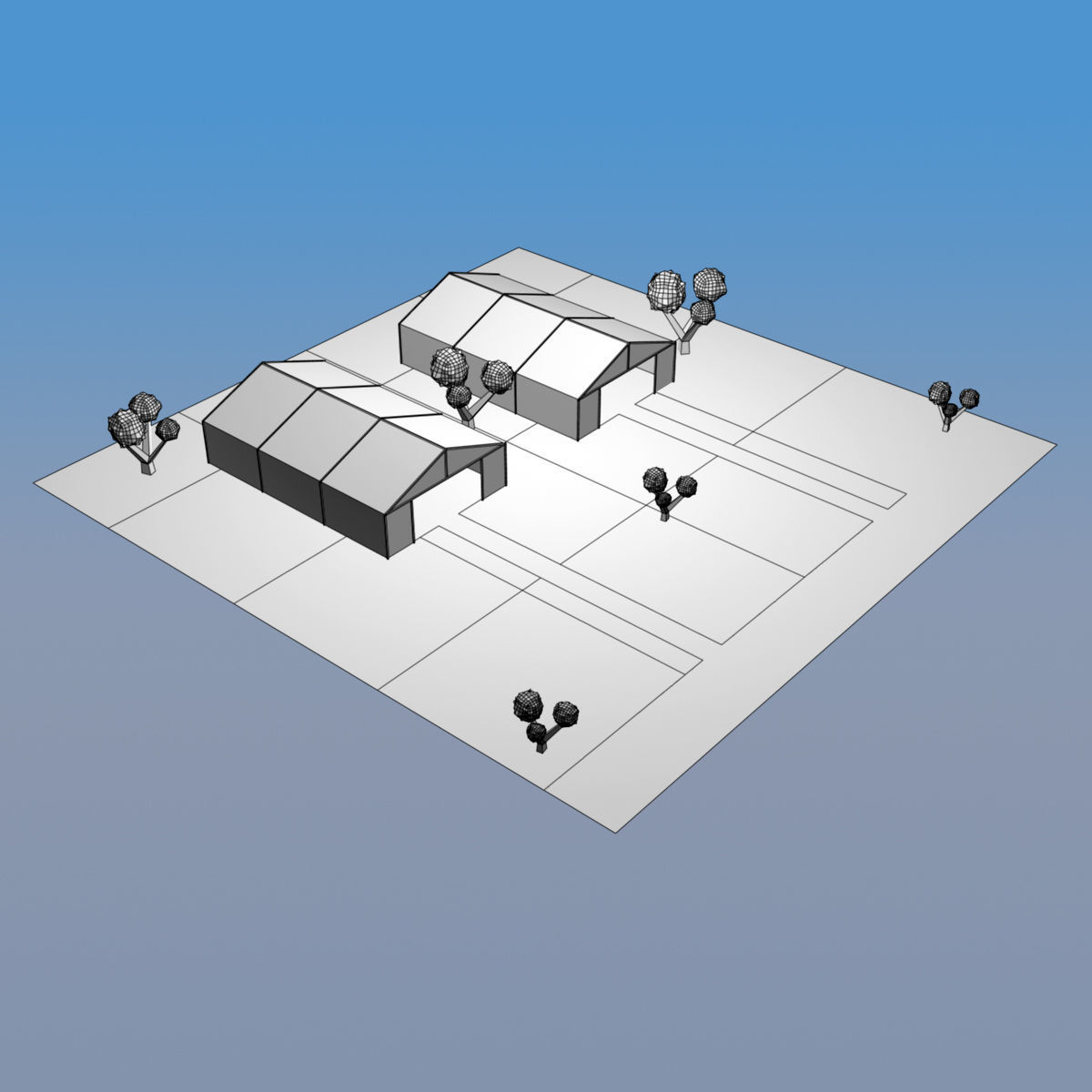 German Hangar 3D model_8