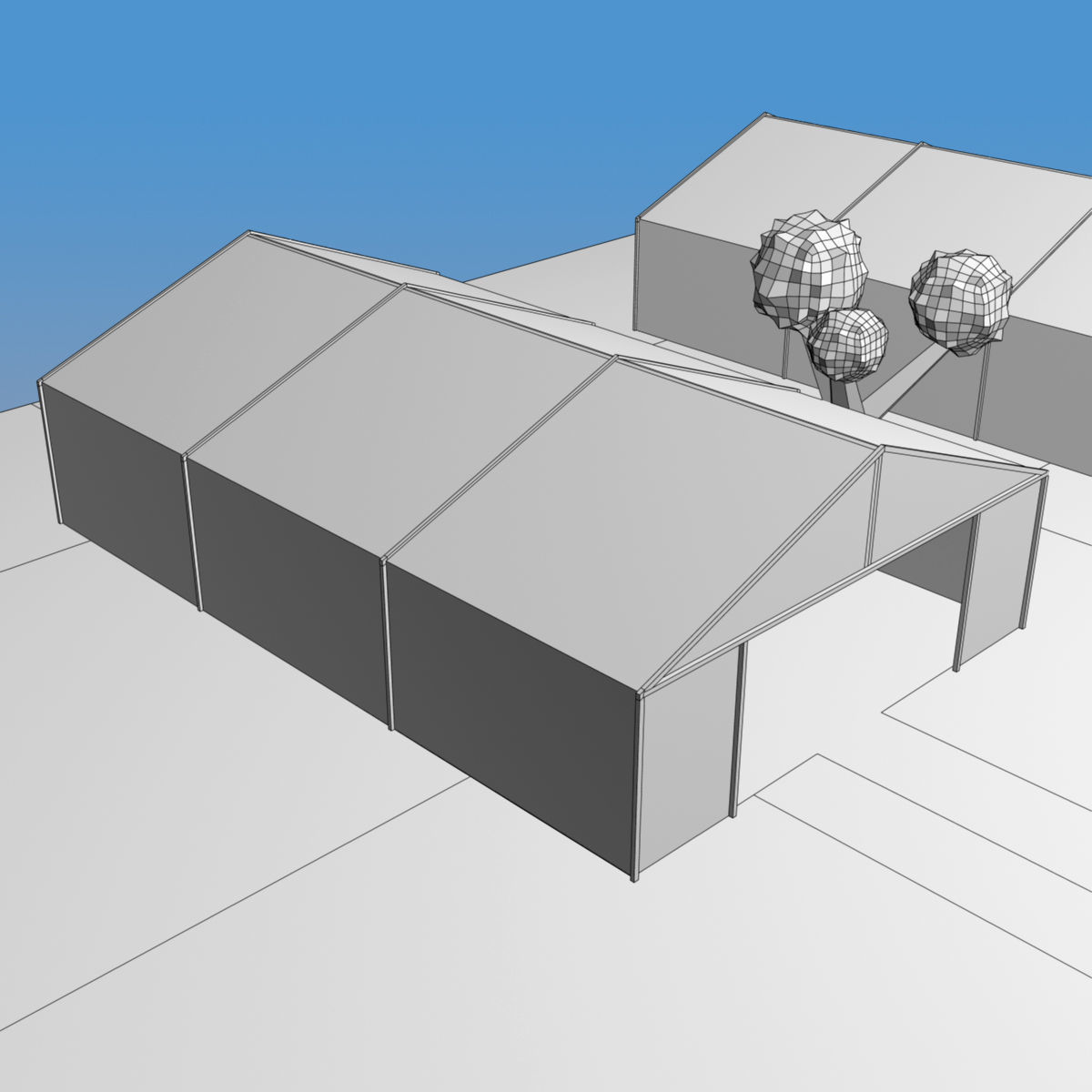 German Hangar 3D model_9