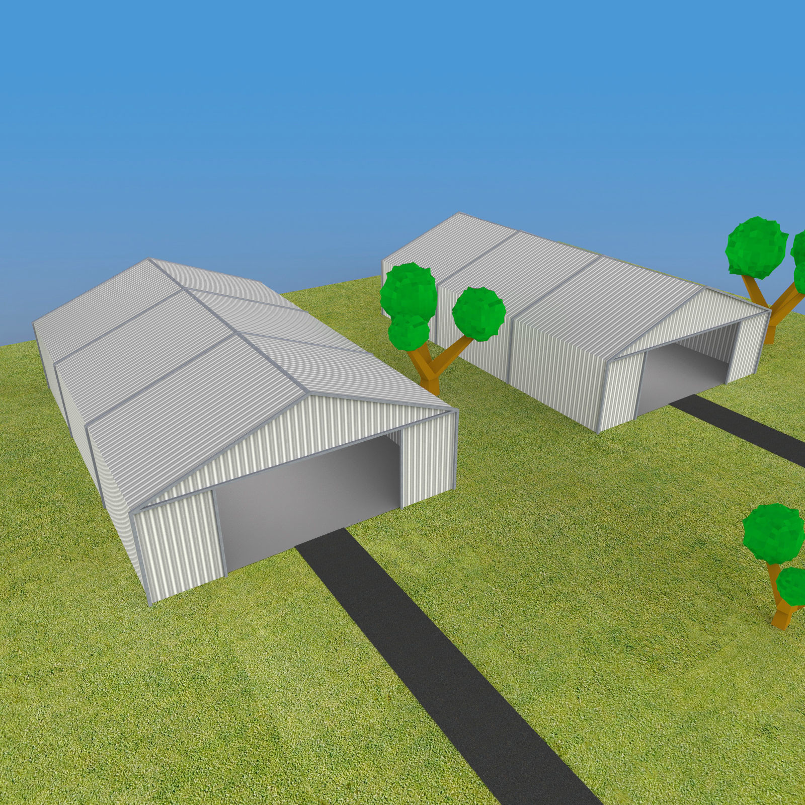 German Hangar 3D model_6