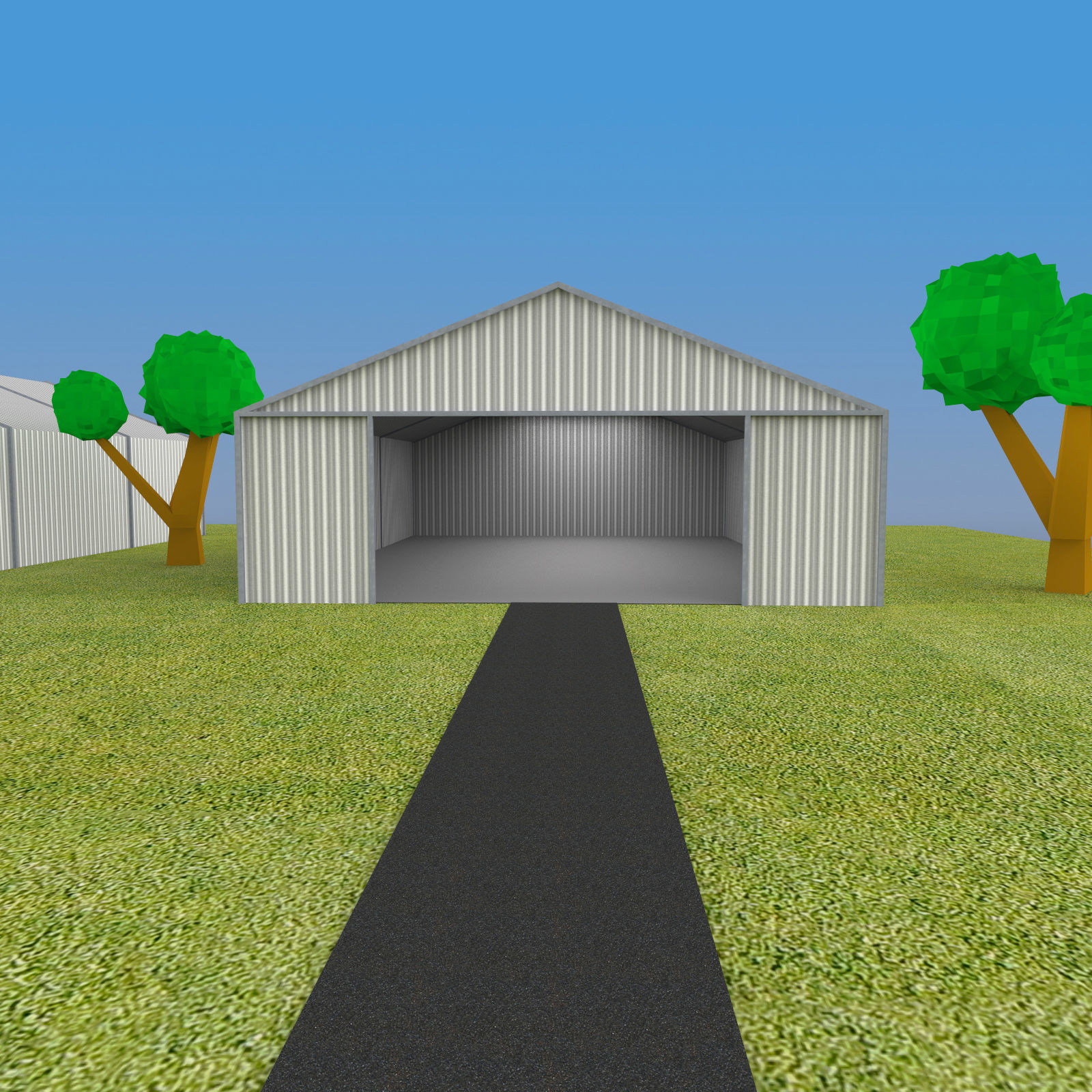 German Hangar 3D model_5