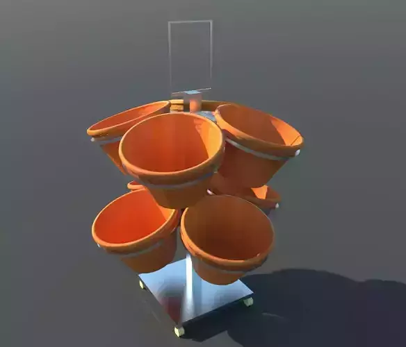 3d design for supermarket  vegetables basket 